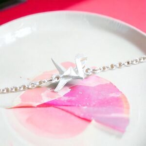 New Origami crane charm bracelet